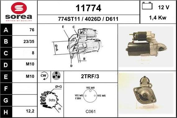 EAI 11774 - Démarreur cwaw.fr