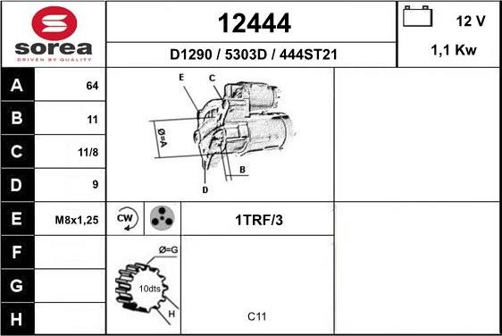 EAI 12444 - Démarreur cwaw.fr