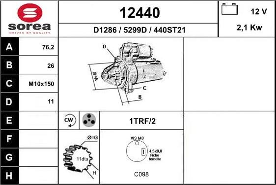 EAI 12440 - Démarreur cwaw.fr