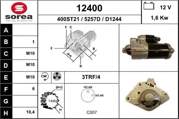 EAI 12400 - Démarreur cwaw.fr