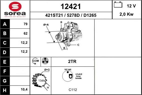 EAI 12421 - Démarreur cwaw.fr