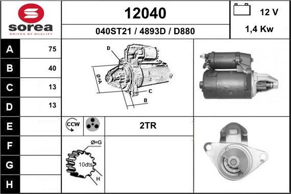 EAI 12040 - Démarreur cwaw.fr