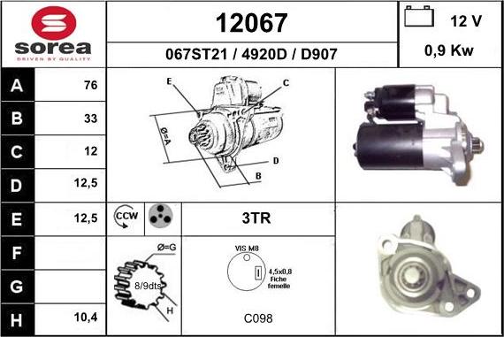 EAI 12067 - Démarreur cwaw.fr