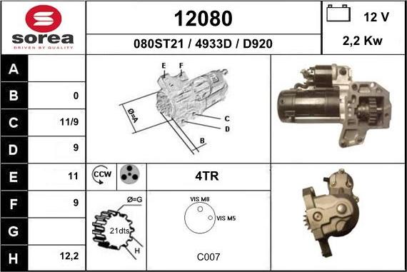 EAI 12080 - Démarreur cwaw.fr