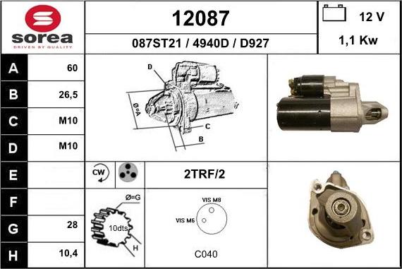 EAI 12087 - Démarreur cwaw.fr