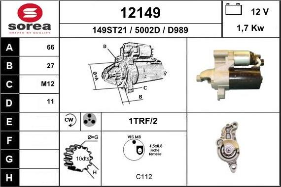 EAI 12149 - Démarreur cwaw.fr