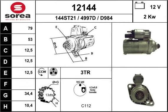 EAI 12144 - Démarreur cwaw.fr