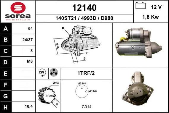 EAI 12140 - Démarreur cwaw.fr