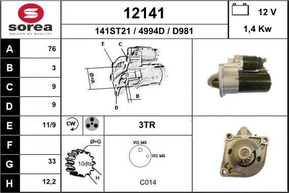 EAI 12141 - Démarreur cwaw.fr