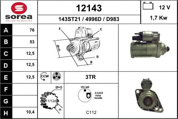 EAI 12143 - Démarreur cwaw.fr