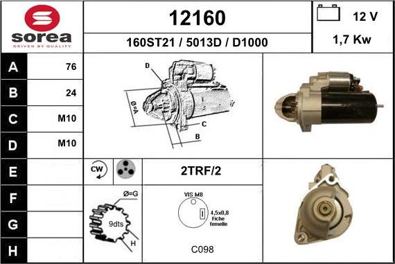 EAI 12160 - Démarreur cwaw.fr