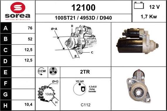 EAI 12100 - Démarreur cwaw.fr