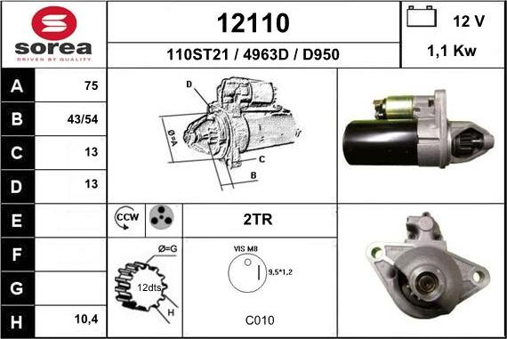 EAI 12110 - Démarreur cwaw.fr