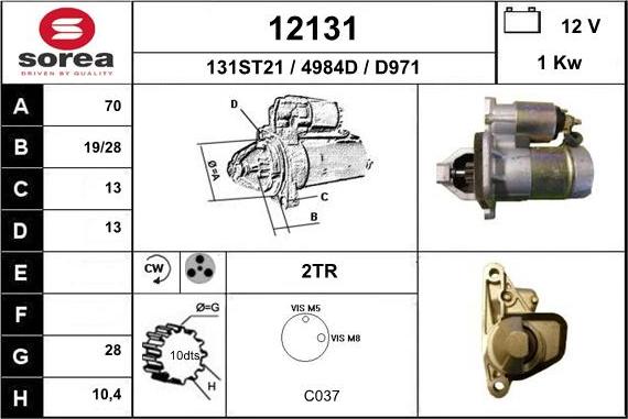 EAI 12131 - Démarreur cwaw.fr