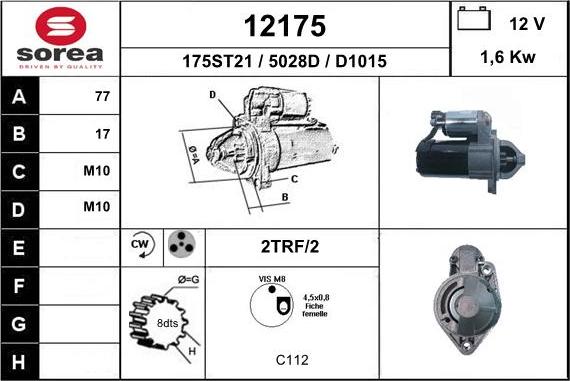 Dipasport 12175 - Démarreur cwaw.fr