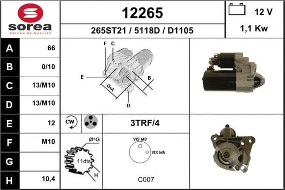 EAI 12265 - Démarreur cwaw.fr