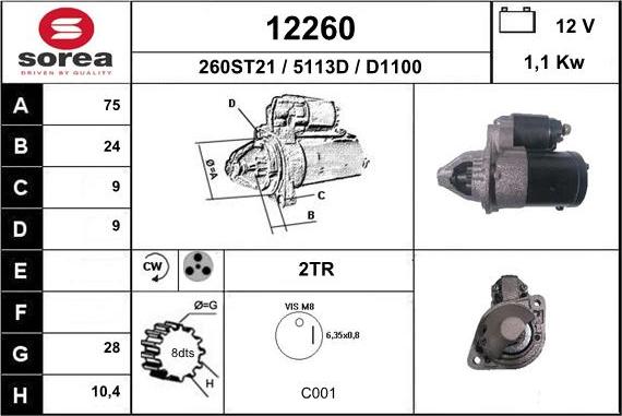 EAI 12260 - Démarreur cwaw.fr