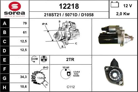 EAI 12218 - Démarreur cwaw.fr