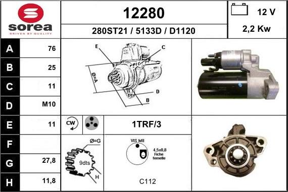 EAI 12280 - Démarreur cwaw.fr