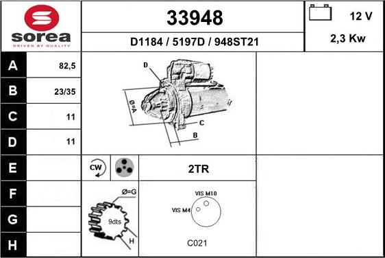 EAI 33948 - Démarreur cwaw.fr