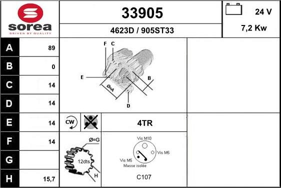 EAI 33905 - Démarreur cwaw.fr