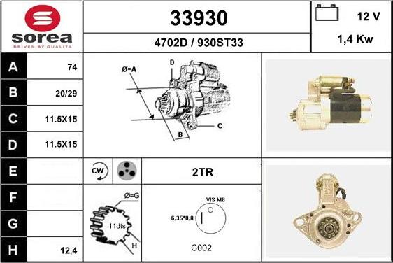 EAI 33930 - Démarreur cwaw.fr