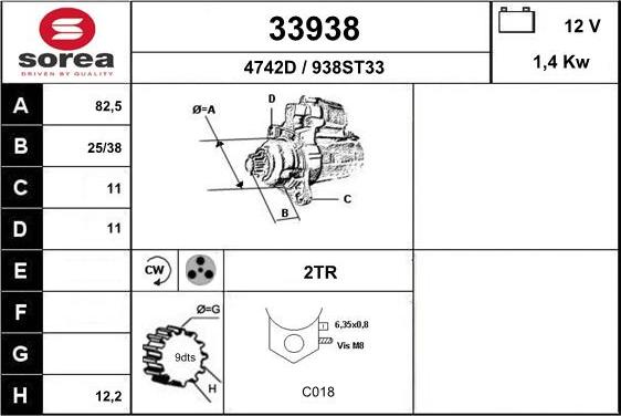 EAI 33938 - Démarreur cwaw.fr