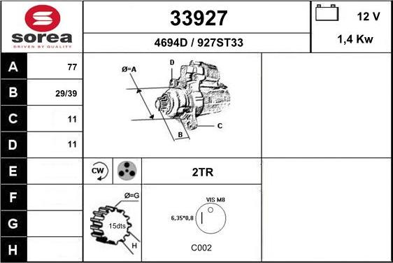 EAI 33927 - Démarreur cwaw.fr