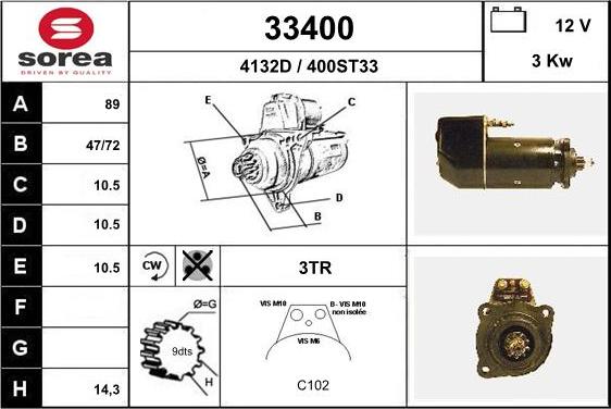 EAI 33400 - Démarreur cwaw.fr