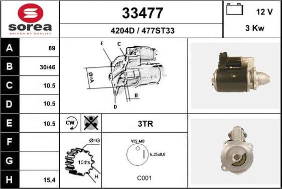 EAI 33477 - Démarreur cwaw.fr