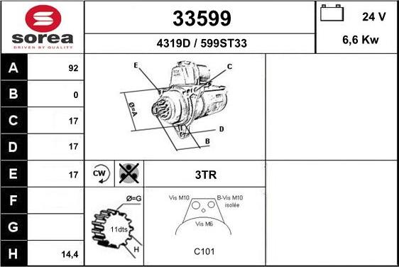 EAI 33599 - Démarreur cwaw.fr