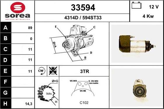 EAI 33594 - Démarreur cwaw.fr