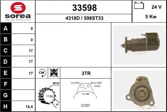 EAI 33598 - Démarreur cwaw.fr