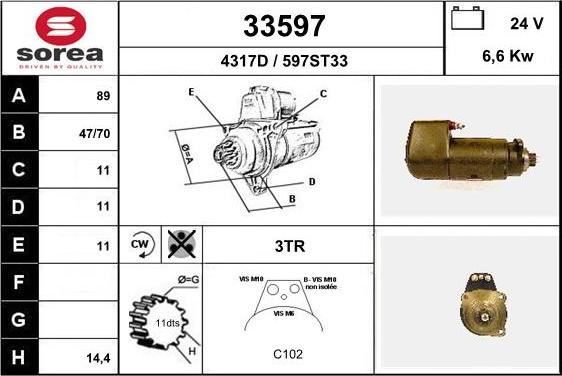 EAI 33597 - Démarreur cwaw.fr