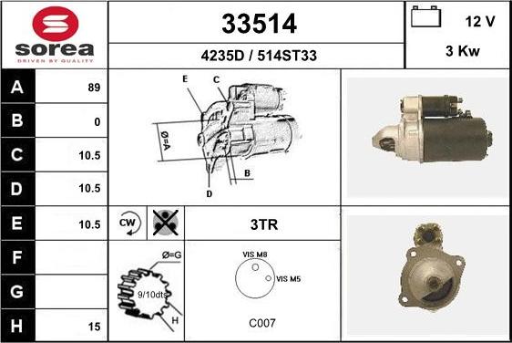 EAI 33514 - Démarreur cwaw.fr