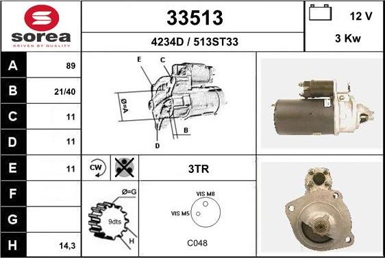 EAI 33513 - Démarreur cwaw.fr