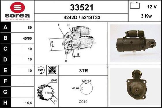 EAI 33521 - Démarreur cwaw.fr