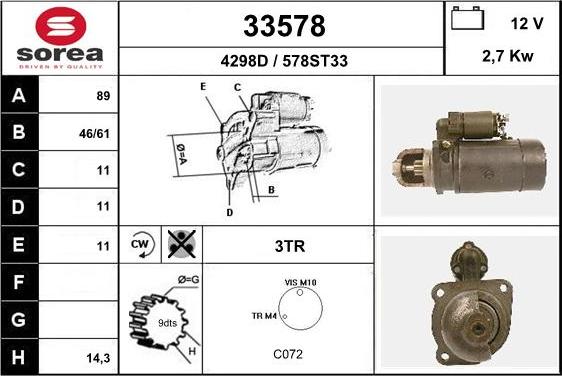 EAI 33578 - Démarreur cwaw.fr