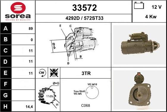 EAI 33572 - Démarreur cwaw.fr