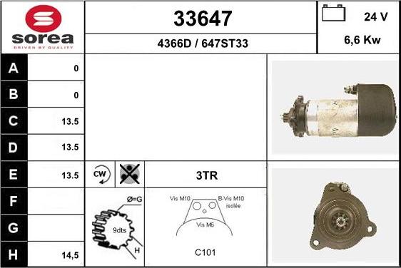 EAI 33647 - Démarreur cwaw.fr