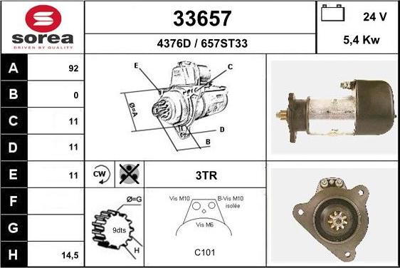 EAI 33657 - Démarreur cwaw.fr