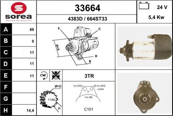 EAI 33664 - Démarreur cwaw.fr