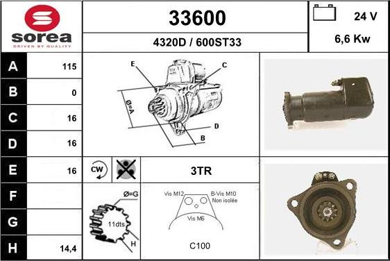 EAI 33600 - Démarreur cwaw.fr