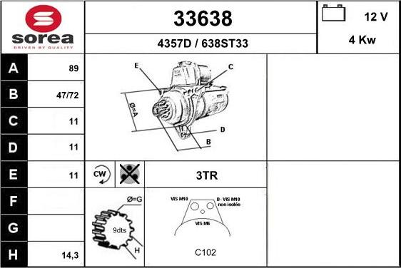 EAI 33638 - Démarreur cwaw.fr