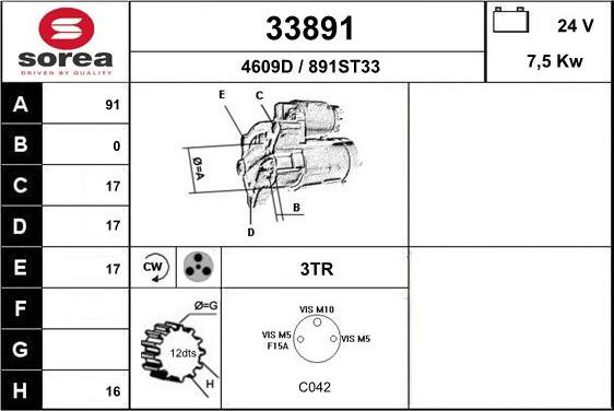 EAI 33891 - Démarreur cwaw.fr