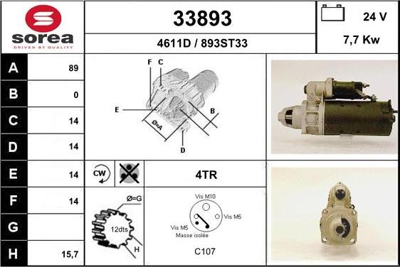 EAI 33893 - Démarreur cwaw.fr