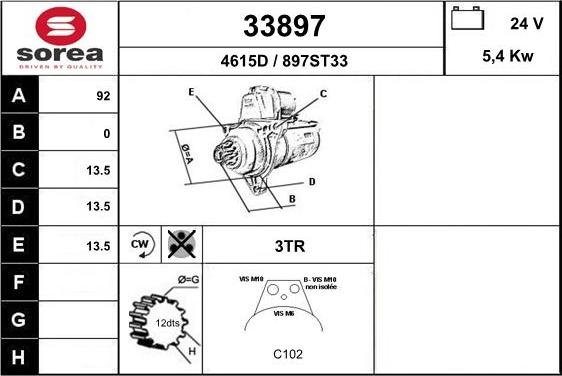 EAI 33897 - Démarreur cwaw.fr