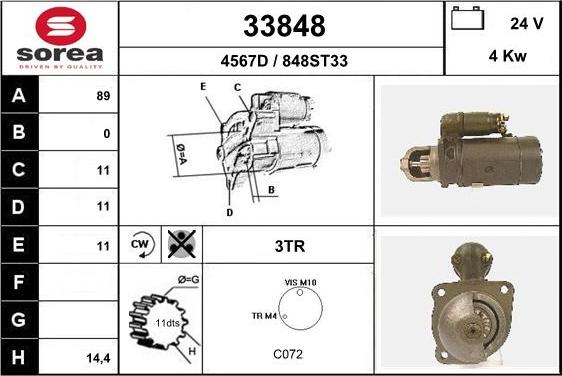 EAI 33848 - Démarreur cwaw.fr