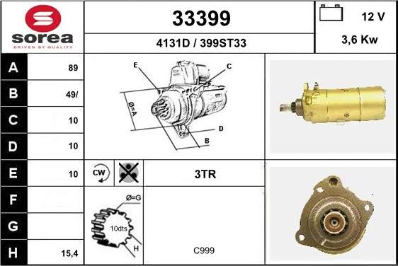 EAI 33399 - Démarreur cwaw.fr