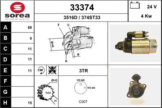 EAI 33374 - Démarreur cwaw.fr